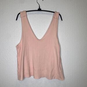 We The Free Pink Free People Knit Cotton Tank Top NWT Sz Sm Relaxed